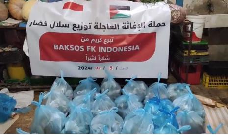 Yayasan Padepokan Fatwa Kehidupan (FK) berhasil menyalurkan bantuan kemanusian melalui program bakti sosial (baksos) kepada rakyat Palestina yang ada di Gaza Utara.