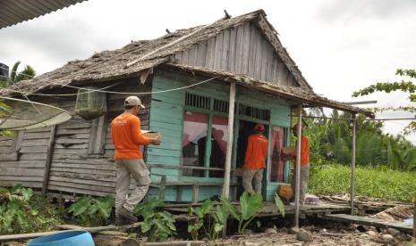 Rumah Zakat melakukan Ekspedisi Superqurban menuju Desa Teluk Pakedai 1, Kec. Teluk Pakedai, Kab. Kuburaya, Kalimantan Barat.(Rumah Zakat)