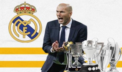 Pelatih Real Madrid Zinedine Zidane.