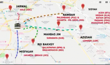 Zonasi haji di Makkah pada musim haji 2019