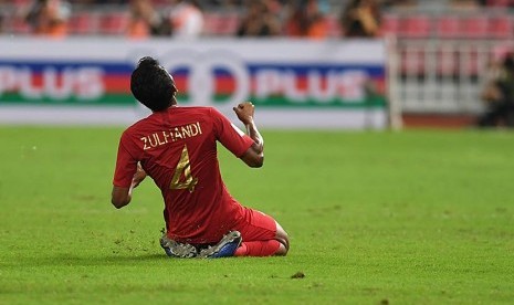 Zulfiandi  saat membela timnas Indonesia di Piala AFF 2018 