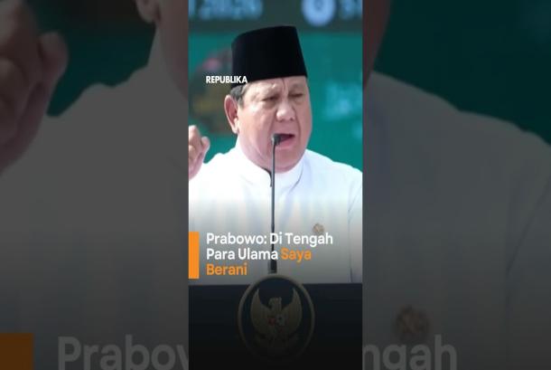 Prabowo Sebut Semakin Berani Bela Rakyat Jika Ada Para Ulama di Belakangnya