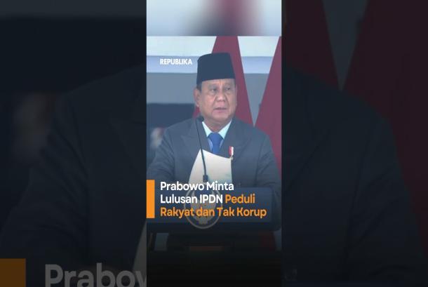 Prabowo Minta Lulusan IPDN Peduli Rakyat dan Tak Korup