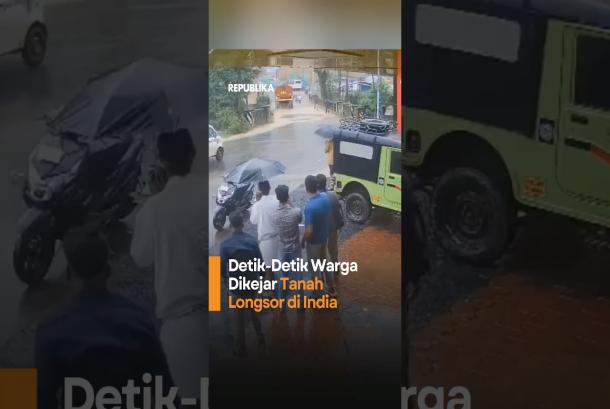 DetikDetik Warga Dikejar Tanah Longsor di India