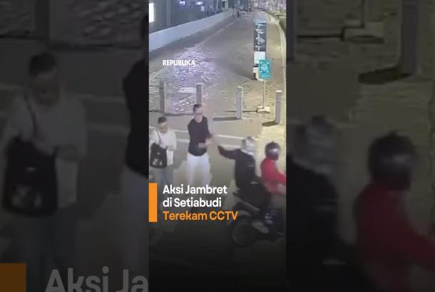 Aksi Jambret di Setiabudi Terekam CCTV