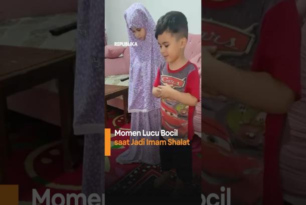 Momen Lucu Bocil saat Jadi Imam Shalat