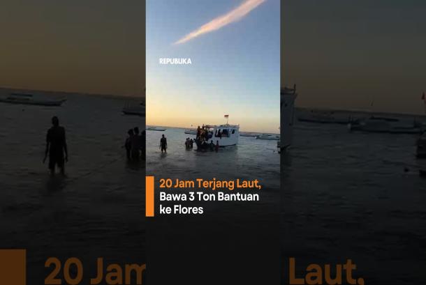 20 Jam Lawan Angin  Gelombang Laut Relawan Bawa 3 Ton Logistik ke Flores