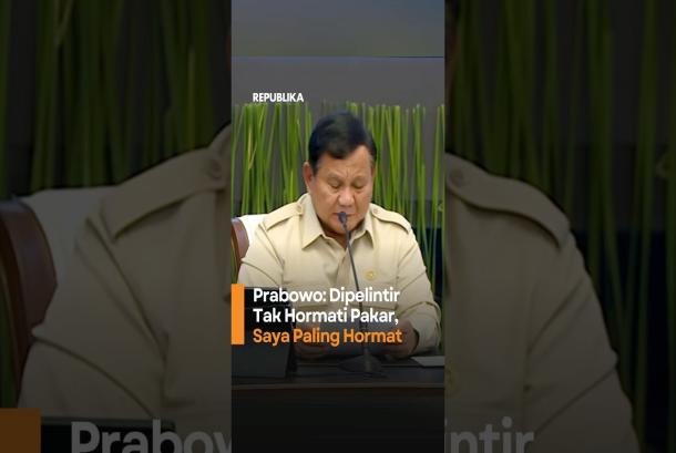 Prabowo Dipelintir Tak Hormati Pakar Saya Paling Hormat