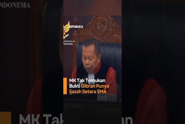 MK Tak Temukan Bukti Gibran Punya Ijazah Setara SMA