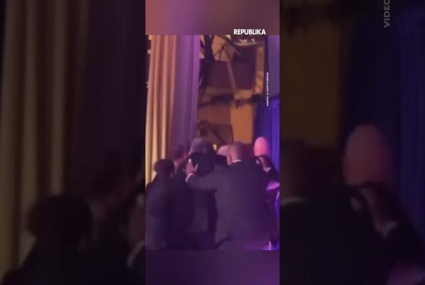 Trump Nyungsep saat Dievakuasi