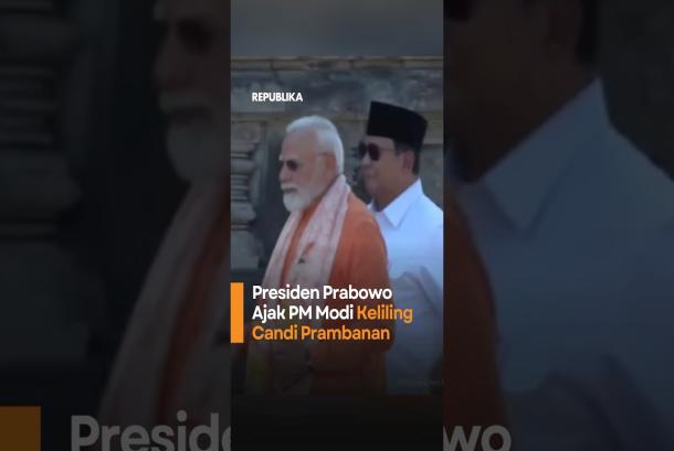 Presiden Prabowo Ajak PM Modi Keliling Candi Prambanan