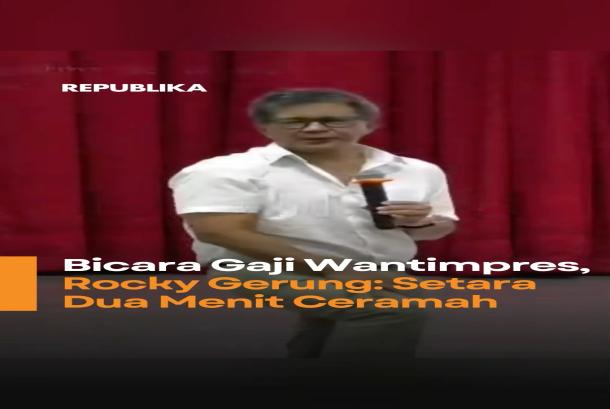 Bicara Gaji Wantimpres Rocky Gerung Setara Dua Menit Ceramah