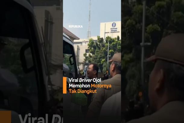 Viral Driver Ojol Memohon Motornya Tak Diangkut