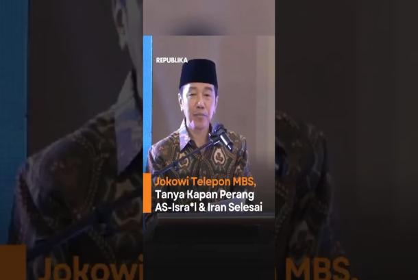 Mantan Presiden ke 7 RI Joko Widodo Telepon MBS Tanyakan Kapan Perang ASIsrael  Iran Selesai