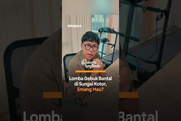 Lomba Gebuk Bantal di Sungai Kotor Emang Mau