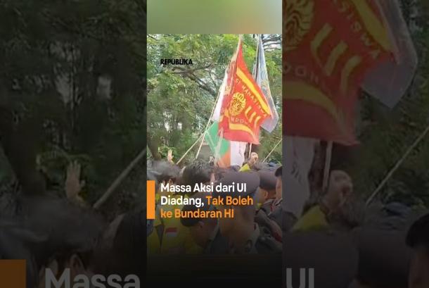 Massa Aksi dari UI Diadang Tak Boleh ke Bundaran HI