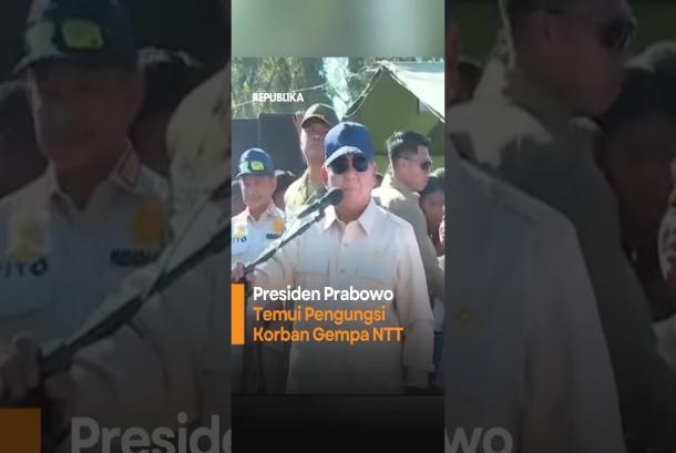 Presiden Prabowo Temui Pengungsi Korban Gempa NTT