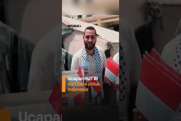 Ucapan HUT RI dari Gaza untuk Indonesia