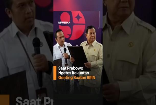 Saat Prabowo Ngetes Kekuatan Genting Buatan BRIN