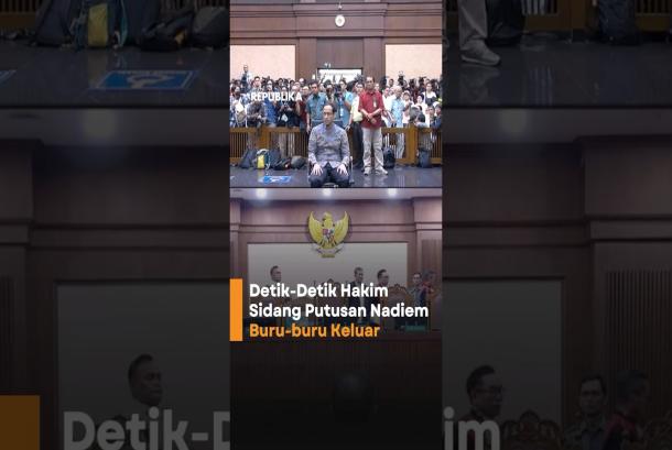 Momen Hakim Nadiem Tinggalkan Ruang Sidang Sebelum Nadiem Nyatakan Sikap