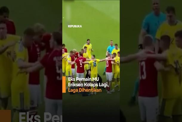 Eks Pemain MU Eriksen Kolaps Lagi Laga Dihentikan