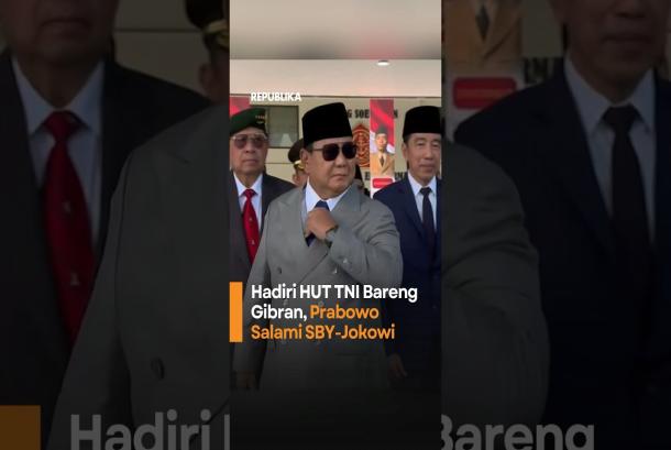 Hadiri HUT TNI Bareng Gibran Prabowo Salami SBYJokowi