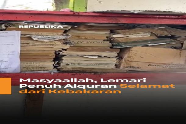 Masyaallah Lemari Penuh Alquran Selamat dari Kebakaran