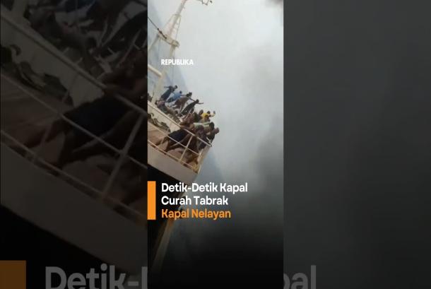 DetikDetik Kapal Curah Tabrak Kapal Nelayan