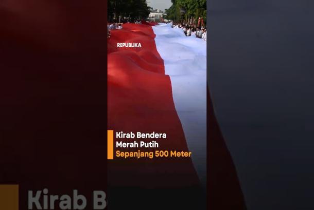 Kirab Bendera Merah Putih Sepanjang 500 Meter di Bogor