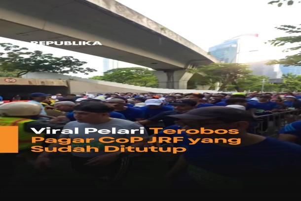 Viral Pelari Terobos Pagar CoP JRF yang Sudah Ditutup
