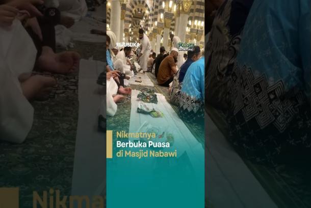 Nikmatnya Berbuka Puasa di Masjid Nabawi Ada Takjil Gratis