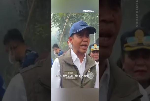 Soal Karhutla Menhut Tidak Mudah Padamkan Api