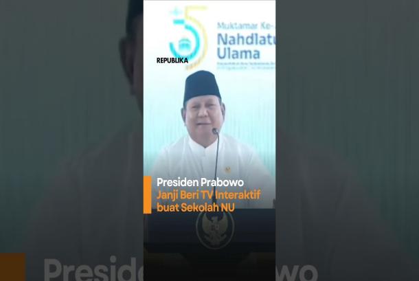 Presiden Prabowo Janji Beri TV Interaktif buat Sekolah NU