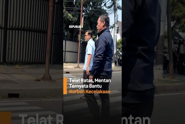 Telat Ratas Mentan Ternyata Bantu Korban Kecelakaan