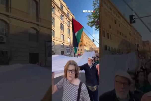 Unjuk Rasa di Italia Mengecam Keras Serangan Isral