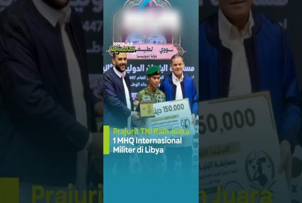 Prajurit TNI Raih Juara 1 MHQ Internasional Militer di Libya