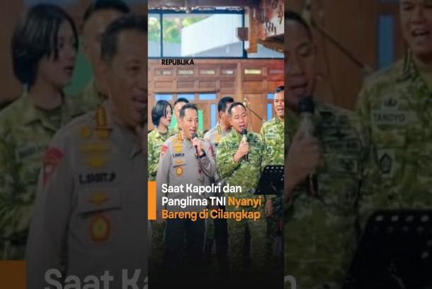 Saat Kapolri dan Panglima TNI Nyanyi Bareng di Cilangkap