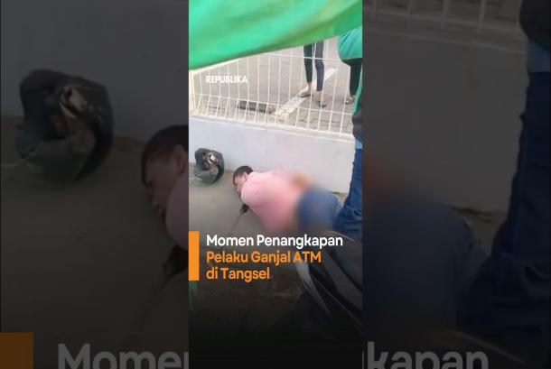 Momen Penangkapan Pelaku Ganjal ATM di Tangsel
