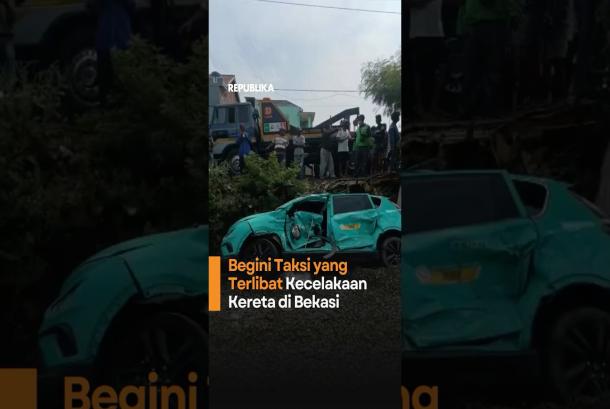 Begini Taksi yang Terlibat Kecelakaan Kereta di Bekasi
