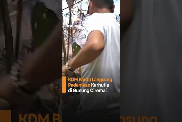 KDM Bantu Langsung Padamkan Karhutla di Gunung Ciremai
