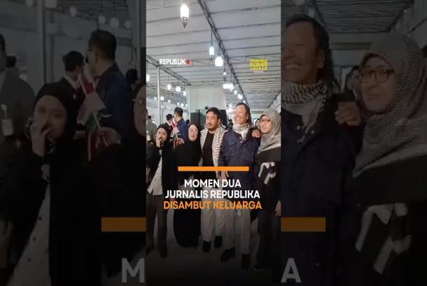 Momen Haru Dua Jurnalis Republika Disambut Keluarga