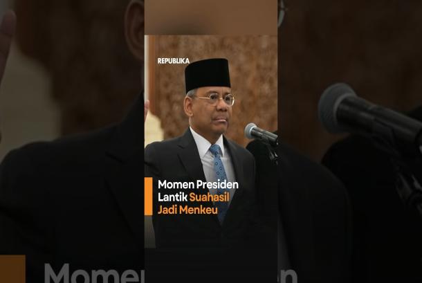 Momen Presiden Lantik Suahasil Jadi Menkeu