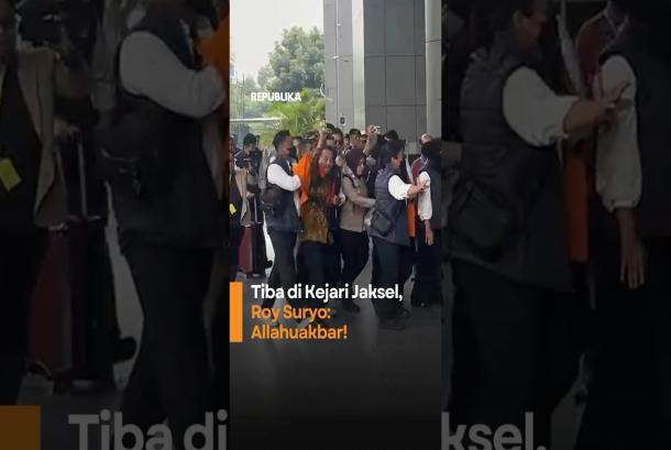 Tiba di Kejari Jaksel Roy Suryo Allahuakbar