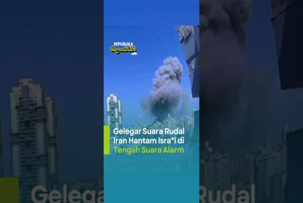 Detikdetik CCTV Rekam Gelegar Suara Rudal Iran Hantam Israel di Tengah Suara Alam