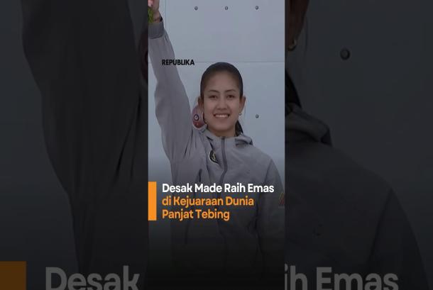Desak Made Raih Emas di Kejuaraan Dunia Panjat Tebing