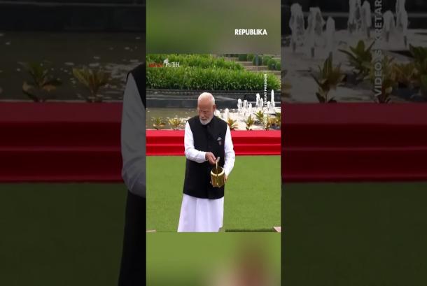 Momen Prabowo Putin dan Xi Jinping Siram Bibit Pohon