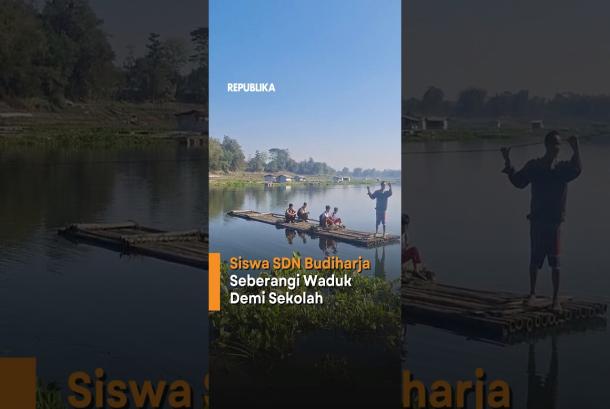 Perjuangan Siswa SDN Budiharja Seberangi Waduk Siguling Demi Sekolah