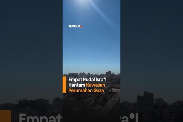 Empat Rudal Israel Hantam Kawasan Perumahan Gaza