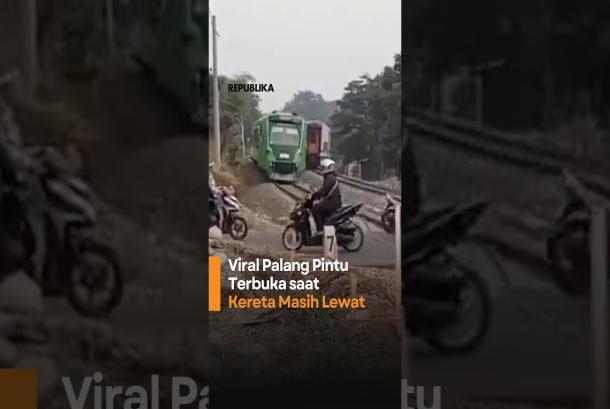 Viral Palang Pintu Terbuka saat Kereta Masih Lewat