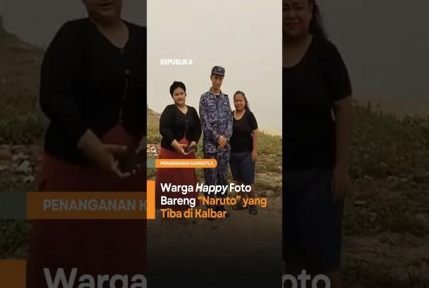 Warga Happy Foto Bareng Naruto yang Tiba di Kalbar